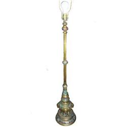 Chinese Elephant Brass Cloisonne Floor Lamp #1557092