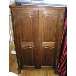 Small Antique French Provincial Oak Cabinet #1557097