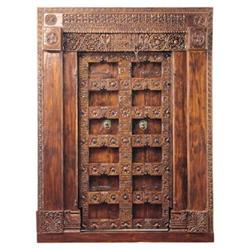 Gujarat Hand-Carved Indian Teak Door Frame #1557116