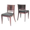 Image 1 : Set 4 French Art Deco Walnut Dining Chairs #1557176