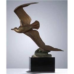 ABECOUEREL Art Deco Bronze Seagull Sculpture #1557188