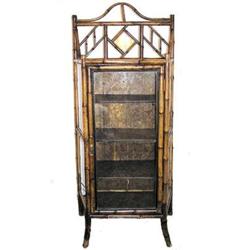 Asian Japanese Bamboo Vitrine Cabinet #1557303