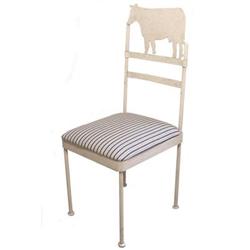 Set of Country Cow & Pig Motif Dining Chairs #1557312