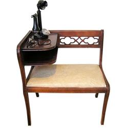 Gothic Revival Telephone Gossip Bench  #1557333