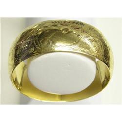 Vintage 14K Gold Bracelet w Scrolling Designs #1557369