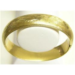 Rine 14K Gold Bracelet w Floral Designs #1557376