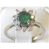 Image 1 : Emerald 14K Gold Ring with Diamonds #1557386