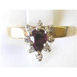 Vintage Pear Shaped Ruby 14K Gold Ring #1557396