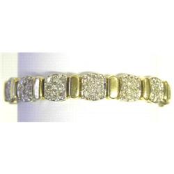 Vintage 14K Gold Bracelet w Diamonds #1557402