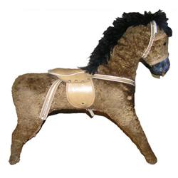 Old Stuffed Standing Horse w Glass Eyes #1557409