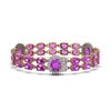 Image 2 : 28.03 ctw Amethyst & Diamond Bracelet 14K Rose Gold - REF-225R2K