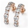 Image 1 : 3.64 ctw Diamond Designer Earrings 18K Rose Gold - REF-336A3N