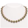 Image 1 : 72.27 ctw Tourmaline & Diamond Victorian Necklace 14K Rose Gold - REF-2169F8M