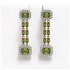 Image 1 : 11.38 ctw Tourmaline & Diamond Earrings 14K Rose Gold - REF-232Y2X
