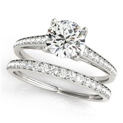 1.83 ctw Certified VS/SI Diamond 2pc Wedding Set 14k White Gold - REF-306H8R