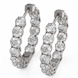 7.28 ctw Diamond Designer Earrings 18K White Gold - REF-712X2A