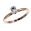 Image 2 : 0.50 ctw Certified VS/SI Quality Oval Diamond Engagment Ring 10k Rose Gold - REF-60H3R