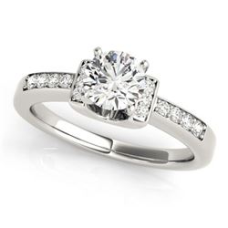 1.11 ctw Certified VS/SI Diamond Solitaire Ring 18k White Gold - REF-275N5F