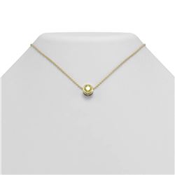 0.50 ctw Fancy Yellow Diamond Necklace 18K Yellow Gold - REF-102G8W