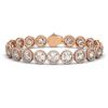 Image 1 : 15.36 ctw Diamond Micro Pave Bracelet 18K Rose Gold - REF-1799K5Y