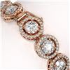 Image 3 : 15.36 ctw Diamond Micro Pave Bracelet 18K Rose Gold - REF-1799K5Y