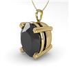 Image 1 : 9.0 ctw Oval Black Diamond Designer Necklace 18k Yellow Gold - REF-210Y2X