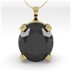 Image 2 : 9.0 ctw Oval Black Diamond Designer Necklace 18k Yellow Gold - REF-210Y2X