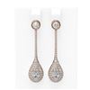 Image 1 : 3.81 ctw Oval Diamond Earrings 18K Rose Gold - REF-805N5F