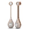 Image 2 : 3.81 ctw Oval Diamond Earrings 18K Rose Gold - REF-805N5F