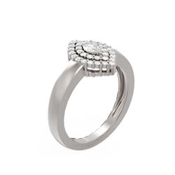 0.65 ctw Diamond Ring 18K White Gold - REF-110Y8X