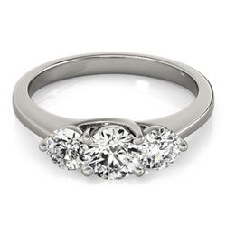 2 ctw Certified VS/SI Diamond 3 Stone Ring 18k White Gold - REF-407Y8X
