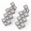 Image 1 : 4.74 ctw Diamond Designer Earrings 18K White Gold - REF-451R9K