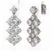 Image 3 : 4.74 ctw Diamond Designer Earrings 18K White Gold - REF-451R9K