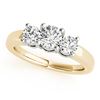 Image 2 : 0.5 ctw VS/SI Diamond 3 Stone Ring 18k Yellow Gold - REF-56N6F