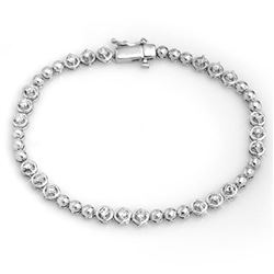 1.25 ctw Certified VS/SI Diamond Bracelet 10k White Gold - REF-107F3M