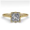Image 1 : 1.0 ctw VS/SI Princess Diamond Engagment Ring 18k Yellow Gold - REF-322N5F