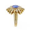 Image 2 : 2.98 ctw Tanzanite & Diamond Ring 18K Yellow Gold - REF-185W3H