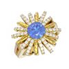 Image 3 : 2.98 ctw Tanzanite & Diamond Ring 18K Yellow Gold - REF-185W3H