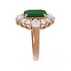 Image 2 : 8.54 ctw Emerald & Diamond Ring 18K Rose Gold - REF-409H3R