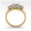 Image 3 : 2.0 ctw Princess VS/SI Diamond 3 Stone Designer Ring 14k Yellow Gold - REF-395H8R