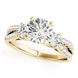 1.25 ctw VS/SI Diamond 3 Stone Ring 18k Yellow Gold - REF-169H3R