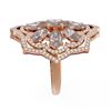 Image 2 : 6.82 ctw Morganite & Diamond Ring 18K Rose Gold - REF-209H3R