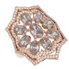Image 3 : 6.82 ctw Morganite & Diamond Ring 18K Rose Gold - REF-209H3R