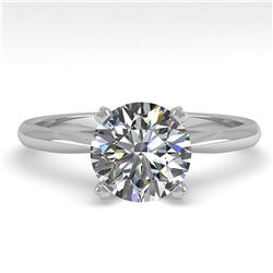 1.54 ctw VS/SI Diamond Engagment Designer Ring 14k White Gold - REF-432N2F
