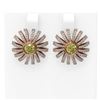Image 1 : 3 ctw Fancy Yellow Diamond Earrings 18K Rose Gold - REF-378A2N