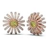 Image 2 : 3 ctw Fancy Yellow Diamond Earrings 18K Rose Gold - REF-378A2N