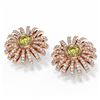 Image 3 : 3 ctw Fancy Yellow Diamond Earrings 18K Rose Gold - REF-378A2N