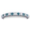 Image 2 : 20 ctw SI/I Intense Blue Diamond Bracelet 18K White Gold - REF-2235A2N