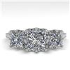 Image 1 : 2 ctw Past Present Future VS/SI Princess Diamond Ring 18k White Gold - REF-414Y2X