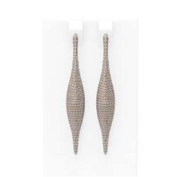 4 ctw Diamond Earrings 18K Rose Gold - REF-378M2G